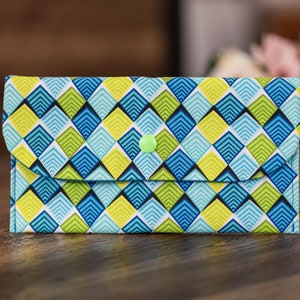 Monedero hecho a mano, tarjetero, billetera para mujer, monedero con compartimentos interiores. Diseño Art Déco-CP54