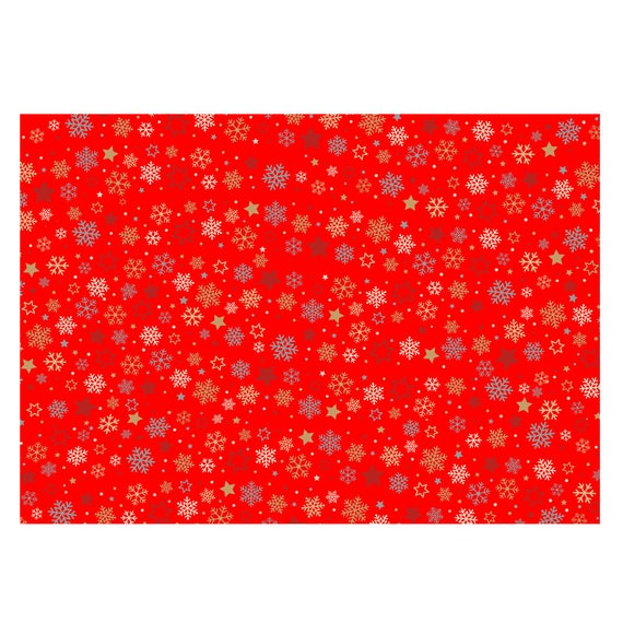 MIXED Red & White Stars 'wonderful Time' MIXED Recyclable Christmas  Wrapping Paper Set -  Hong Kong