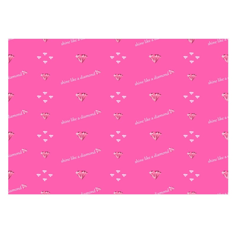 Unique High Quality Pink 'Shine Like a Diamond' Gift Wrap-Size A3 GP193 image 2