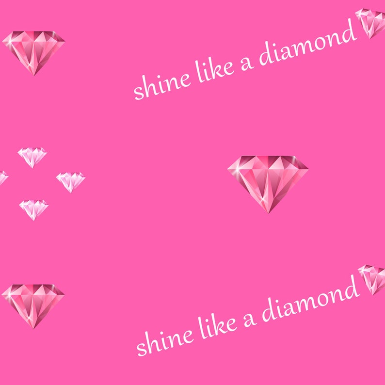 Unique High Quality Pink 'Shine Like a Diamond' Gift Wrap-Size A3 GP193 image 3