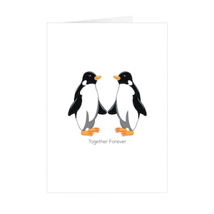 Tarjeta Pingüino, Tarjeta de Cumpleaños, Tarjeta de Felicitación-Tamaño A6-105 × 148 mm. Interior en blanco HGCCR033