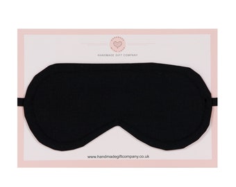 Sleep Mask in a plain black fabric-Made from Cotton Fabric-Excellent for a Good Nights Sleep-SM111