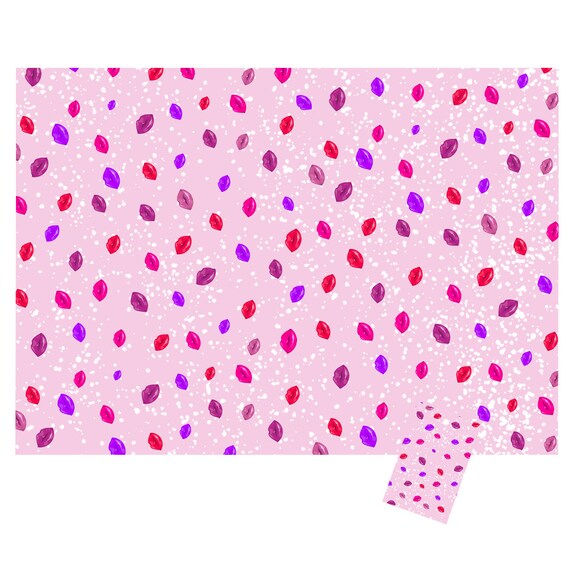 Gift Wrap Pink/purple Lip Design. Large Gift Wrapping Paper Matching Gift  Tag. Quality Gift Wrap. STANDARD SIZE 50cmx70cm-lg18 