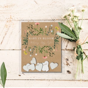 Baby shower seed favors | let love grow favors | plantable seed paper | gender neutral shower | Seed packets | plantable shower favors |