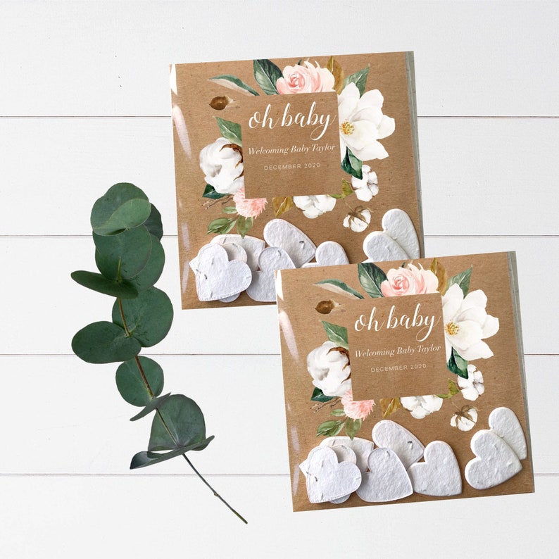 Baby shower seed favorslet love grow favorsplantable seed Etsy