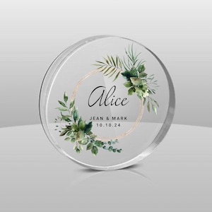 Posavasos acrílicos personalizados - Recuerdos de boda personalizados - Posavasos transparentes - Posavasos para boda - Tarjetas de lugar - Posavasos de boda acrílicos transparentes - Tarjetas de nombre