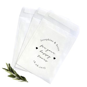 Personalized Wedding Tissue Packets: Biodegradable Happy Tears Favors