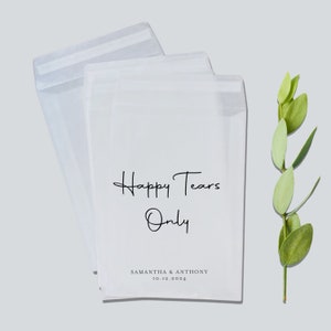 Any Design Personalised Wedding Tissue Packs-Personalised Wedding Confetti Packs-Happy Tears-Confetti Packs-Tissue Packets
