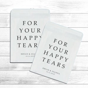 Happy Tears Tissue Packets | Wedding Tissues | for Your Happy Tears ...