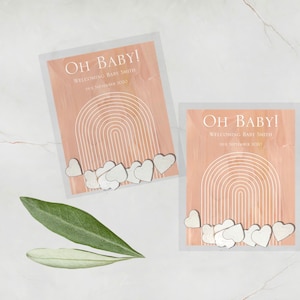 Plantable Seed Paper Baby Shower Favors: Forget-Me-Not Heart Confetti