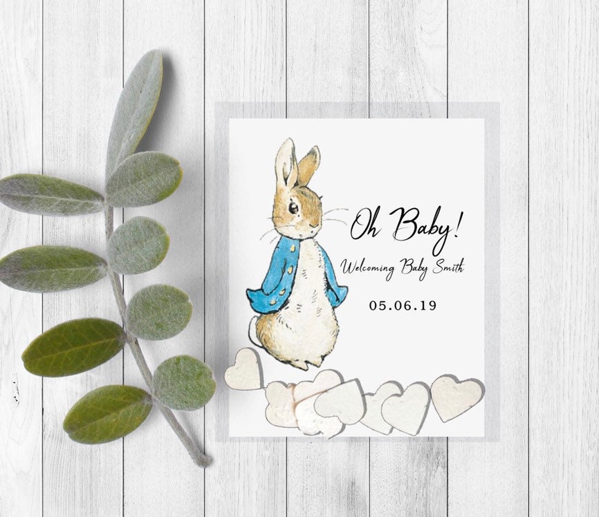 Peter Rabbit Flopsy Bunny Seed Packets Baby Shower