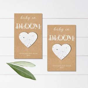 Bomboniere per semi per baby shower / lascia che l'amore cresca favori / carta per semi piantabili / doccia per bambina / pacchetti di semi / bomboniere per doccia piantabili / regalo
