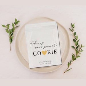 Personalized Graduation Favor Bags: Smart Cookie Party Goodie Bags
