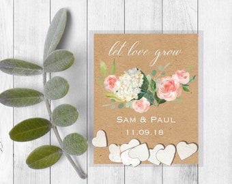 Wedding seed favors-let love grow wedding favors-plantable seed paper-wedding Seed packets-plantable wedding favors-seed bomb favors-