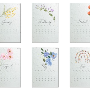 Plantable calendar 2025 | wild flower seeds | calendar wild flower seed paper calendar | plantable seed paper | sustainable gift | unique