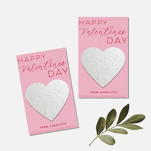 Plantable Cartes de Saint-Valentin-Graines Coeur-Cartes de Saint-Valentin pour enfants-Enseignant Valentin-Happy Valentines, Cartes de Saint-Valentin en papier graines-Valentin
