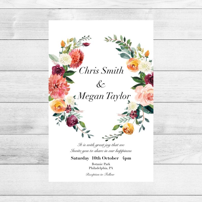 Calendar Save the Date magnet-Save the Date magnet-Custom save the date-Rustic save the date-Floral Wedding magnet-Save the Date postcard