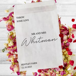 Confetti pack |  biodegradable confetti | wedding confetti | confetti bag | personalised confetti bag | throw some love | petal confetti