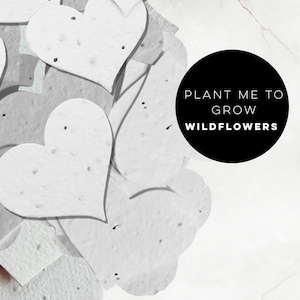 Coeurs en papier à planter | coeurs en papier | coeurs en papier graine | papier graine | cadeaux de mariage | cadeaux de mariage | coeurs à planter | cadeau écologique