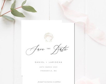 Modern Save the Date aimant-Minimalist Enregistrer la date-Custom enregistrer la date-Magnétique enregistrer la date-Mariage aimant-plage De mariage Enregistrer la date