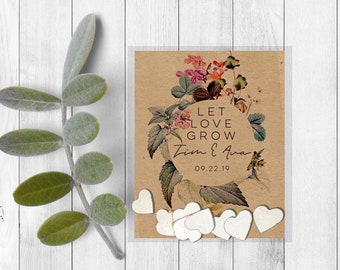 Wedding seed favors-let love grow wedding favors-plantable seed paper-wedding Seed packets-plantable wedding favors-seed bomb favors-