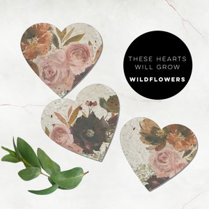 Bulk Plantable Heart shapes | Thank you |Wedding favour | Seed paper heart | gift labels seed paper favor wedding favor | seed packet favors