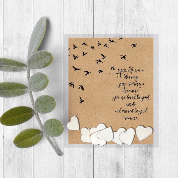 Memorial Seed Packet-Seed packet Favors-seed packets-funeral seed packets-personalized seeds-life celebration-custom seed packets-memorial