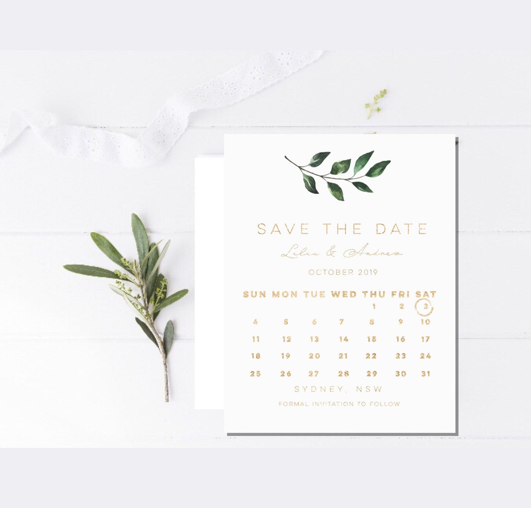 Calendar Save The Date Magnet 