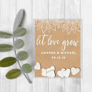 Wedding seed favors-let love grow-wedding favors-plantable seed paper-wedding Seed packets-plantable wedding favors-seed bomb favors-