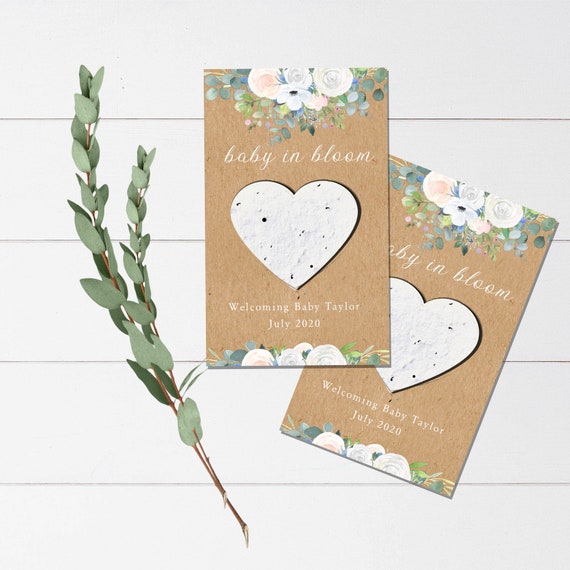 Baby Shower Seed Favors-let Love Grow Favors-plantable Seed Paper Baby Boy Shower  Seed Packets-plantable Shower Favors-seed Bomb-boho 