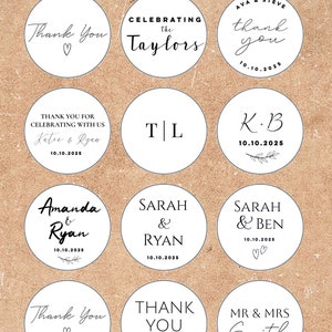 Personalised Wedding Stickers-Wedding Welcome Stickers-Wedding Favor Stickers-Wedding Welcome Bag Sticker-Custom Wedding Stickers-confetti