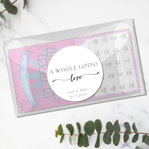 Ganze Lotto Favor | Hochzeit Lotto Schein Bevorzugungen | Großgeschenke | Hochzeit Gastgeschenke Lotto-Schein Bevorzugungen | Lotterielos Gefälligkeiten | Hochzeit