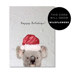 Cartes de Noël à planter | cartes de remerciements | Cartes de Noël australiennes| cartes écologiques cartes durables | carte de vœux | Cartes A6