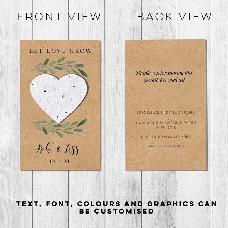 Plantable Wedding Favorwedding Favourswedding Favorsseed Etsy