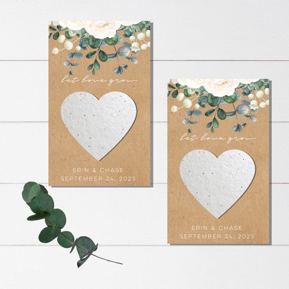 Baby Shower Seed Favors-let Love Grow Favors-plantable Seed Paper Baby Boy Shower  Seed Packets-plantable Shower Favors-seed Bomb-boho 