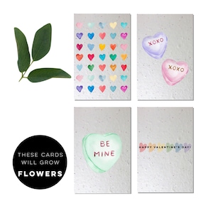 Ensemble en vrac-Cartes de Saint-Valentin plantables-cartes de remerciement-papier de graines-Cartes australiennes de la Saint-Valentin-cartes écologiques-cartes durables-Valentine