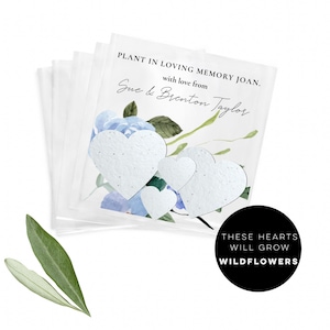 Regalo de duelo plantable-perdón por su pérdida- funeral-memorial-corazones de semillas-eco amigable-regalo de simpatía-bombas de semillas-en tarjetas de memoria amorosas