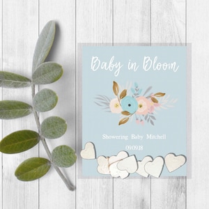 Baby shower seed favors-let love grow favors-baby in bloom-woodland baby shower- Seed packets-plantable shower favors-seed bomb favor