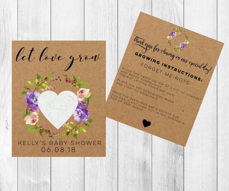 Let Love Grow Seed Packets Wildflower Packet Baby Shower Image 0