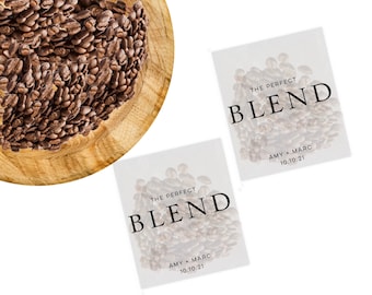 The perfect blend coffee wedding favor bag-Bridal shower favor-coffee favor bags-coffee pouch-personalized wedding favor-treat bags-favors