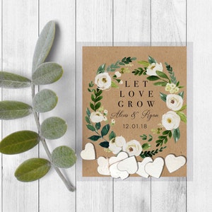 Wedding seed favors | let love grow wedding favors | plantable seed paper | wedding Seed packets | plantable wedding favors | seed  favors