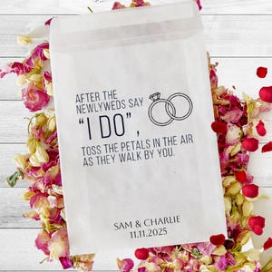 Confetti pack |  biodegradable confetti | wedding confetti | confetti bag | personalised confetti bag | throw some love | petal confetti