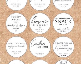 Personalised Wedding Stickers-Wedding Welcome Stickers-Wedding Favor Stickers-Wedding Welcome Bag Sticker-Custom Wedding Stickers-treat