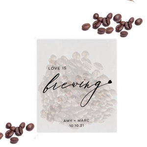 The perfect blend coffee wedding favor bag Bridal shower favor coffee favor bags coffee pouch personalized wedding favor treat bags favors