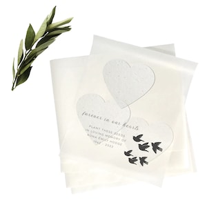Pacchetto di semi commemorativo-pacchetto di semi Bomboniere-pacchetti di semi-pacchetti di semi funebri-pacchetti di semi personalizzati-celebrazione della vita-pacchetti di semi personalizzati-commemorativo