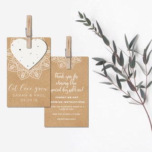Wedding seed favors | let love grow wedding favors | plantable seed paper | wedding Seed packets | plantable wedding favors | seed  favors