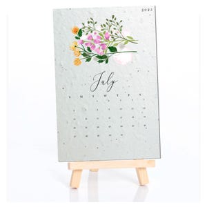 Plantable calendar 2025 | wild flower seeds | calendar wild flower seed paper calendar | plantable seed paper | sustainable gift | unique