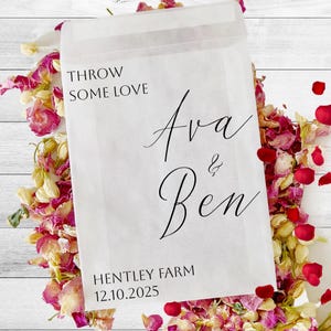 Confetti pack |  biodegradable confetti | wedding confetti | confetti bag | personalised confetti bag | throw some love | petal confetti