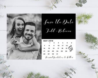 Photo Save the Date magnet-Photo Save the Date-Custom save the date-Calendar save the date-Wedding magnet-Rustic Save the Date card