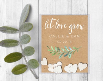 Plantable Seed Paper Wedding Favors: Forget-Me-Not Heart Confetti